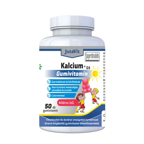 JutaVit Kalcium+D3 Gumivitamin Málna ízű - 50 db - Natur Reform