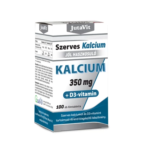 JutaVit Szerves Kalcium 350mg +D3 vitamin - 100 db - Natur Reform