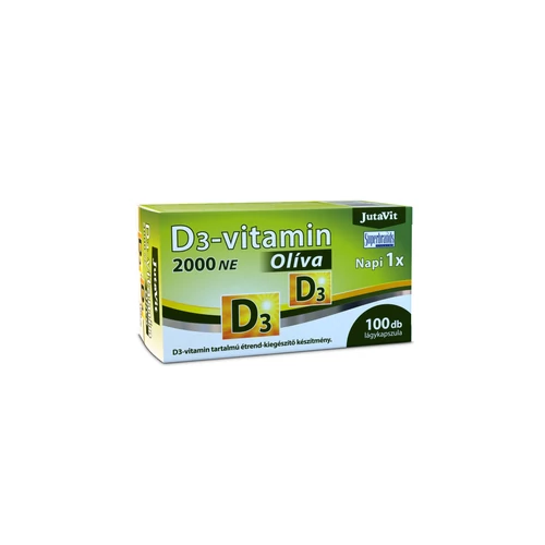 JutaVit D3-vitamin 2000NE Oliva lágykapszula - 100 db - Natur Reform