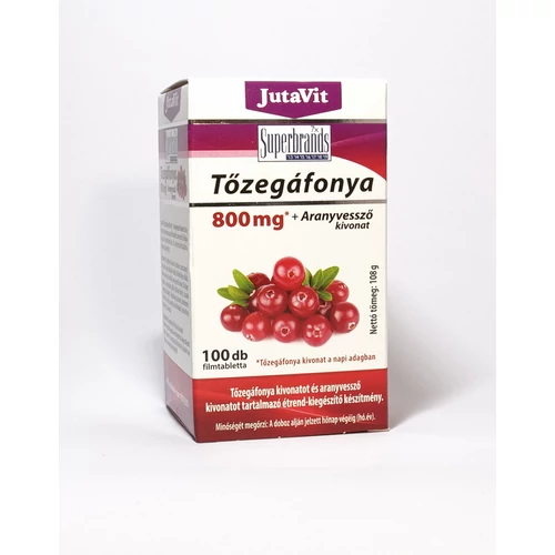 JutaVit Tőzegáfonya 800mg+Aranyv.kivonat tabletta - 100 db