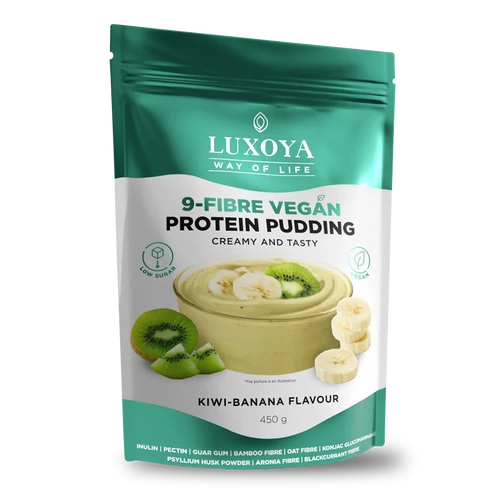 LUXOYA 9-Fibre Vegan Protein Pudding 450 g - Kiwi-Banán ízű