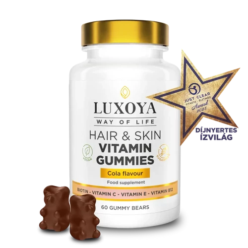LUXOYA Hair &amp; SKIN VITAMIN GUMMIES - GUMIMACI VITAMIN - 60 db - Kóla ízű