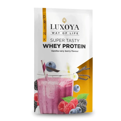 LUXOYA Tejsavó koncentrátum italpor 30 g - Vanília-Bogyós gyümölcs ízű