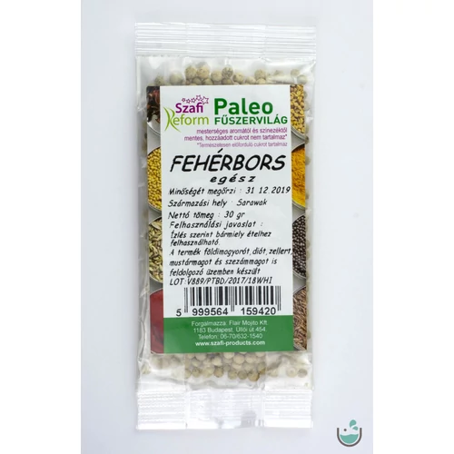 Szafi Reform paleo egész fehérbors 30 g