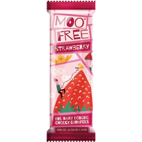Moo Free Mini moo tejmentes epres csokoládé szelet 20 g - Natur Reform