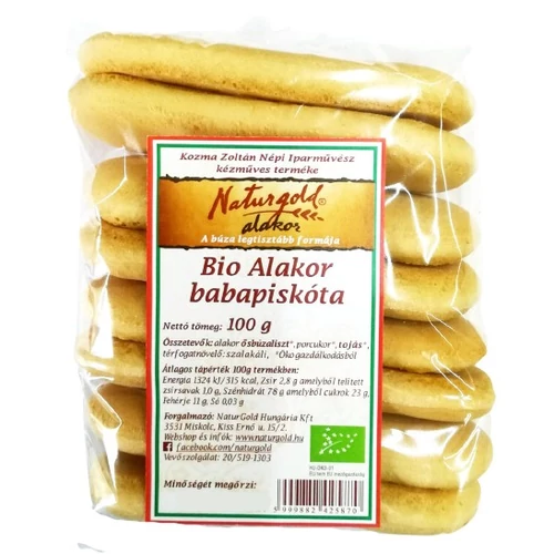 NaturGold Bio alakor ősbúza babapiskóta 100 g - Natur Reform