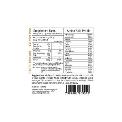 Naturize Ultra Silk Fahéjas barnarizs fehérje 620 g