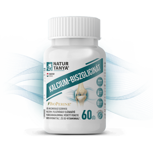 Natur Tanya® KALCIUM-BISZGLICINÁT - világszabadalommal védett BioPerine® és D3-vitamin 60 db – Natur Reform