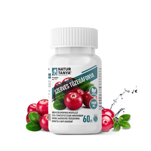 Natur Tanya® Szerves Tőzegáfonya/Cranberry FORTE 60 db - Natur Reform