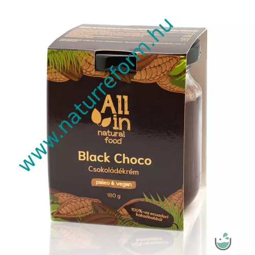 ALL IN natural food Black Choco Csokoládékrém 180 g – Natur Reform