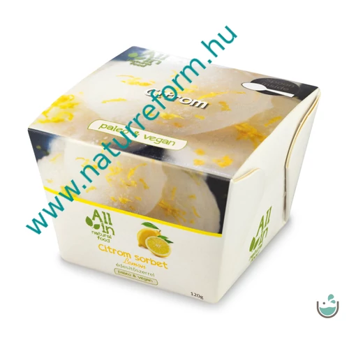 ALL IN natural food Citrom sorbet jégkrém 120 g – Natur Reform