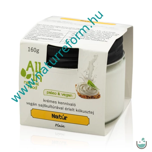 ALL IN natural food Natúr vegán sajtkrém 160 g – Natur Reform