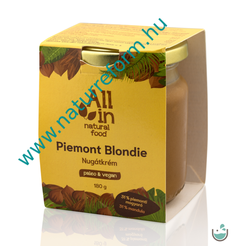 ALL IN natural food Piemont Blondie Mandulás Nugátkrém 180 g – Natur Reform