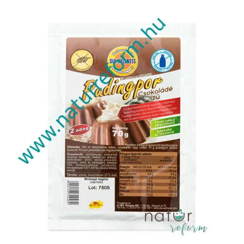 Dia-Wellness Csokoládé ízű pudingpor 70 g - Natur Reform