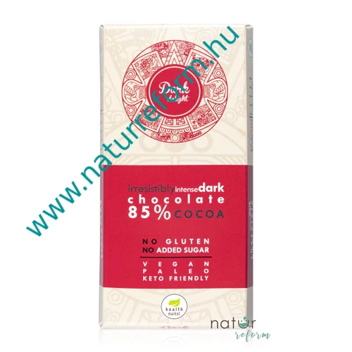 Health Market Dark Delight Étcsokoládé édesítőszerekkel (gluténmentes, vegán) 80 g – Natur Reform