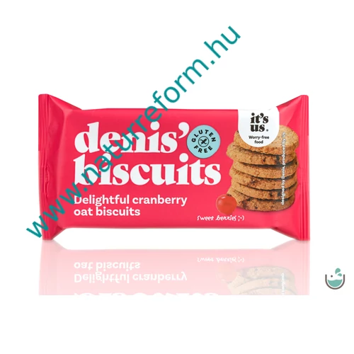 It’s us Denis’ Gluténmentes keksz zabpehellyel és vörösáfonyával 50 g – Natur Reform