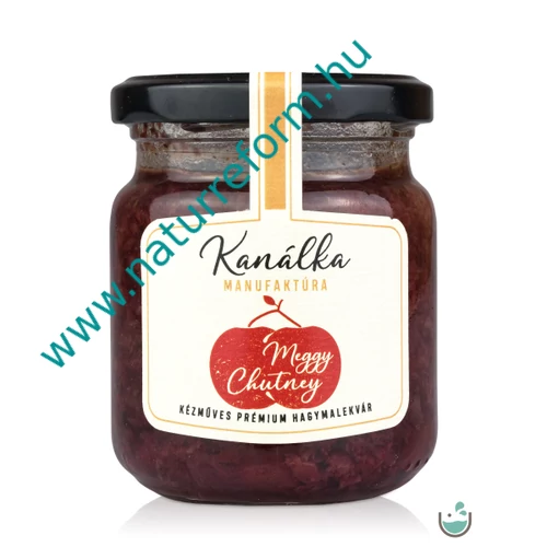 Kanálka Meggy chutney - kézműves prémium hagymalekvár 195 g