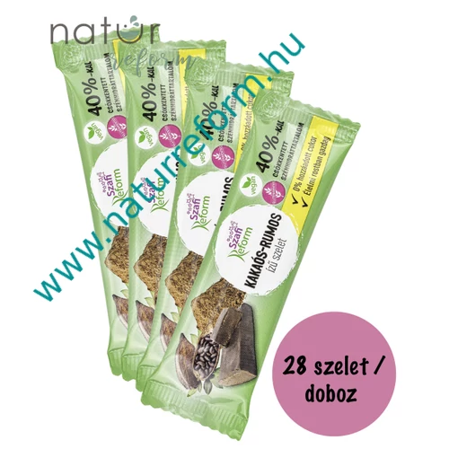 Szafi Reform Kakaós-Rumos ízű szelet kínáló 28x25 g