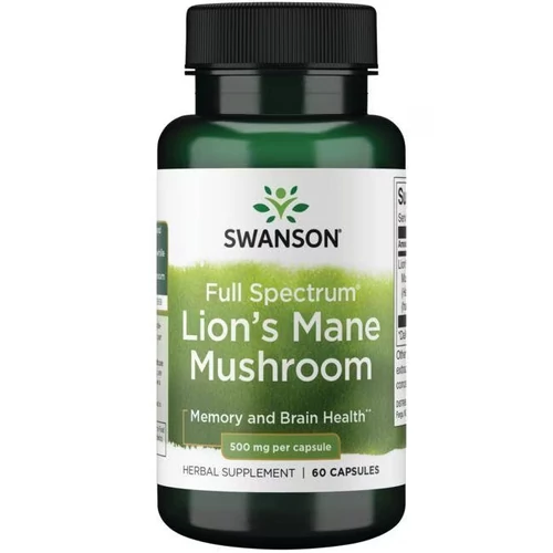 Swanson Lion's Mane Mushrom (Süngomba) 500 mg - 60 db