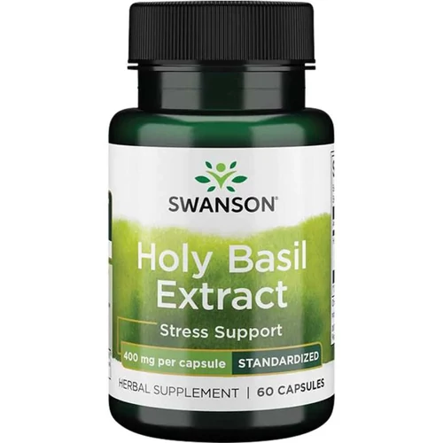 Swanson Holy Basil Extract 400mg (Szent bazsalikom - Tulsi) 60 db