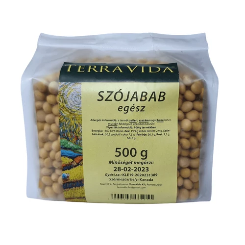TerraVida Szójabab, száraz 500g - Szójatejnek, Tofu-nak