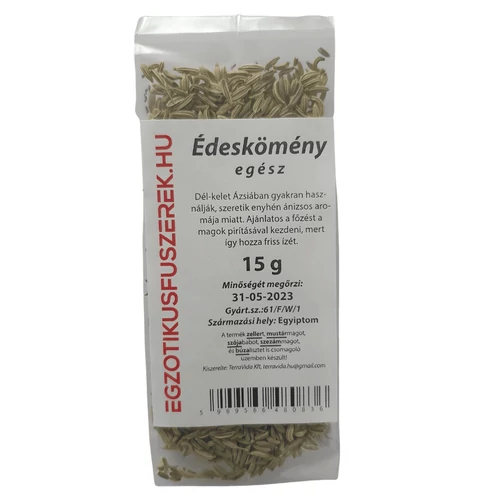 TerraVida Édeskömény, egész 15 g– Natur Reform