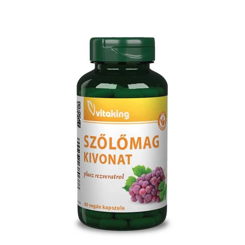 Vitaking Szőlőmag kivonat + Rezveratrol (80) - Natur Reform