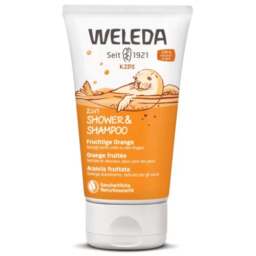 WELEDA Gyümölcsös Narancs 2in1 tusfürdő és sampon 150 ml - Natur Reform