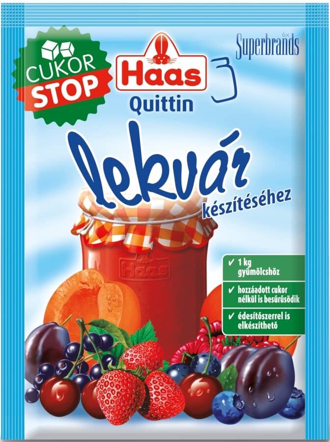 Haas Quittin cukor stop zselésítőszer lekvár készítéséhez 25 g