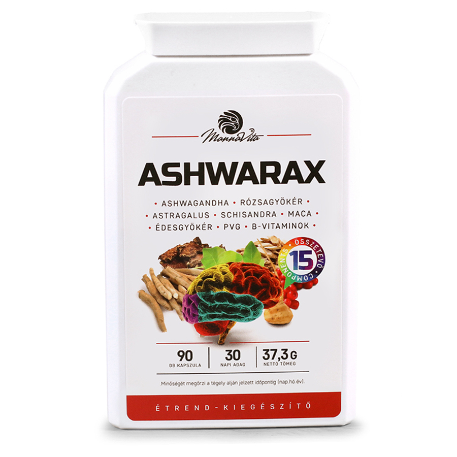 Mannavita ASHWARAX szorongás, pánik, álmatlanság elleni étrend-kiegészítő, 90 db