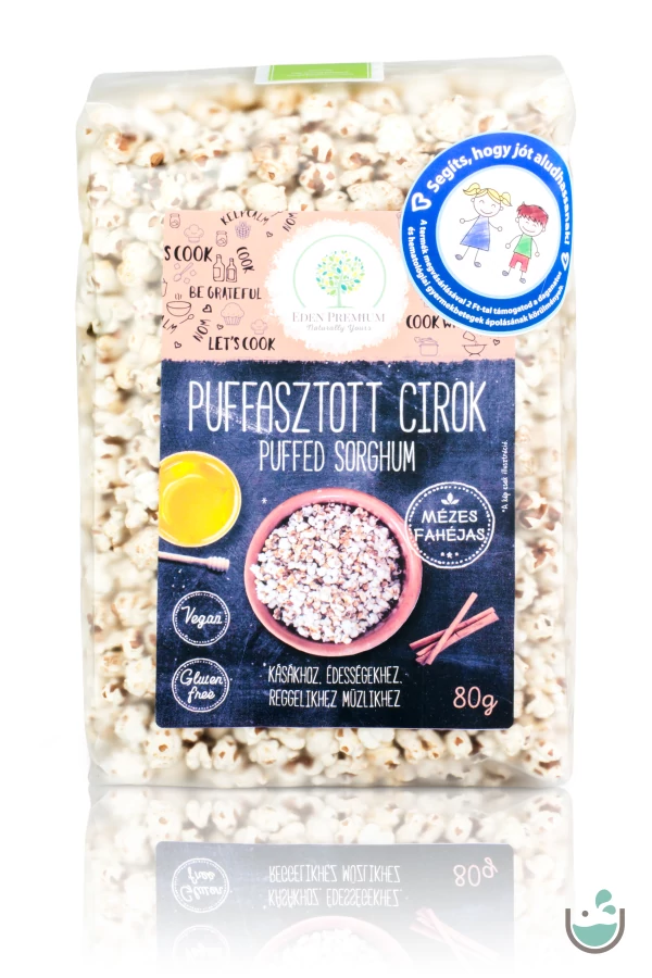 Éden Prémium puffasztott cirok mézes-fahéjas 80 g