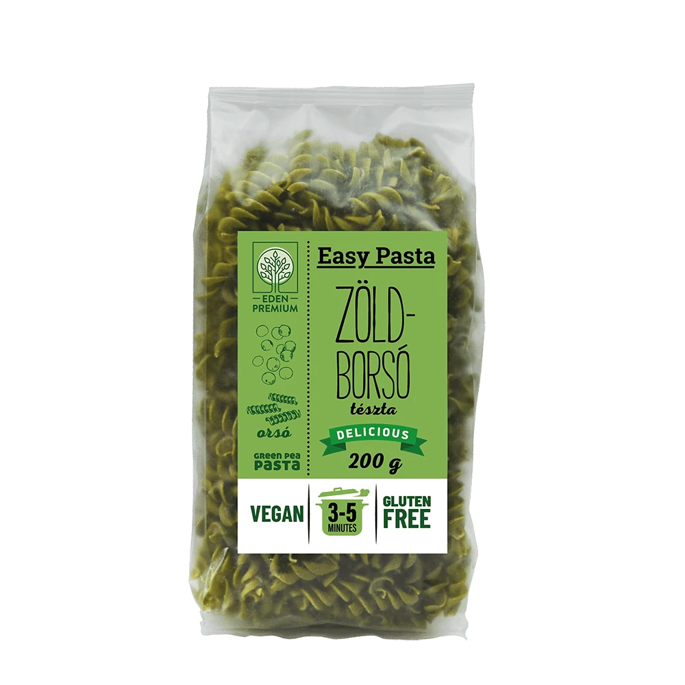 Éden Prémium Easy Pasta – Zöldborsó tészta orsó 200 g 