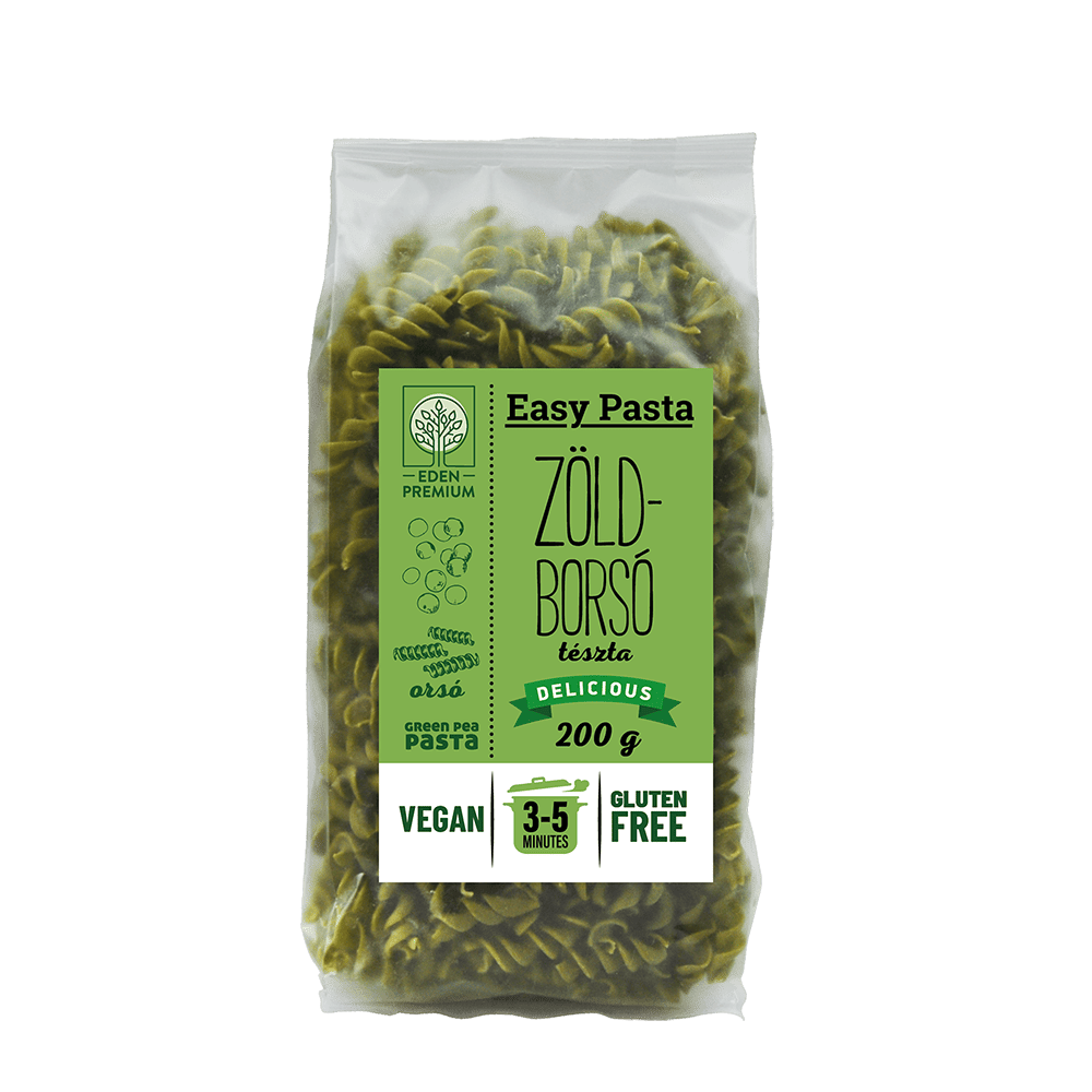Éden Prémium Easy Pasta – Zöldborsó tészta orsó 200 g 