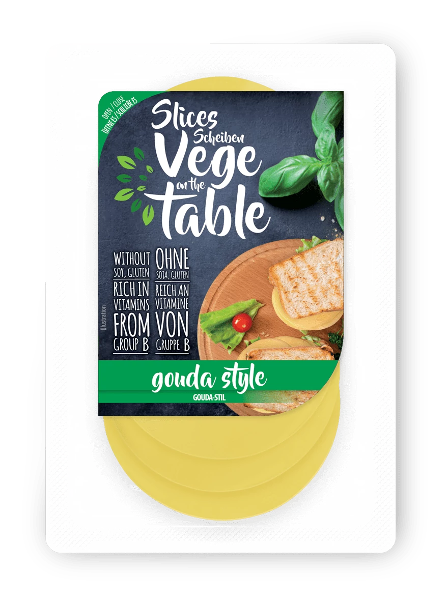 Vege on the Table Gouda ízű szeletek (vegán, gluténmentes) 100 g 
