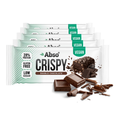 Abso Crispy Bar Kínáló (16db x 50 g) - Dupla csokoládé ízű vegán fehérjeszelet (2 db ajándék)