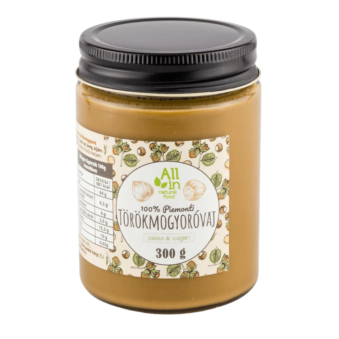 ALL IN natural food 100% piemonti törökmogyoróvaj 300 g