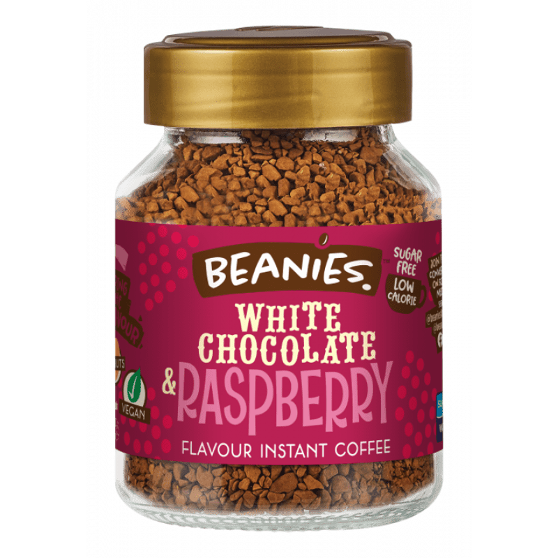 Beanies Fehércsokis málna ízű instant kávé 50 g