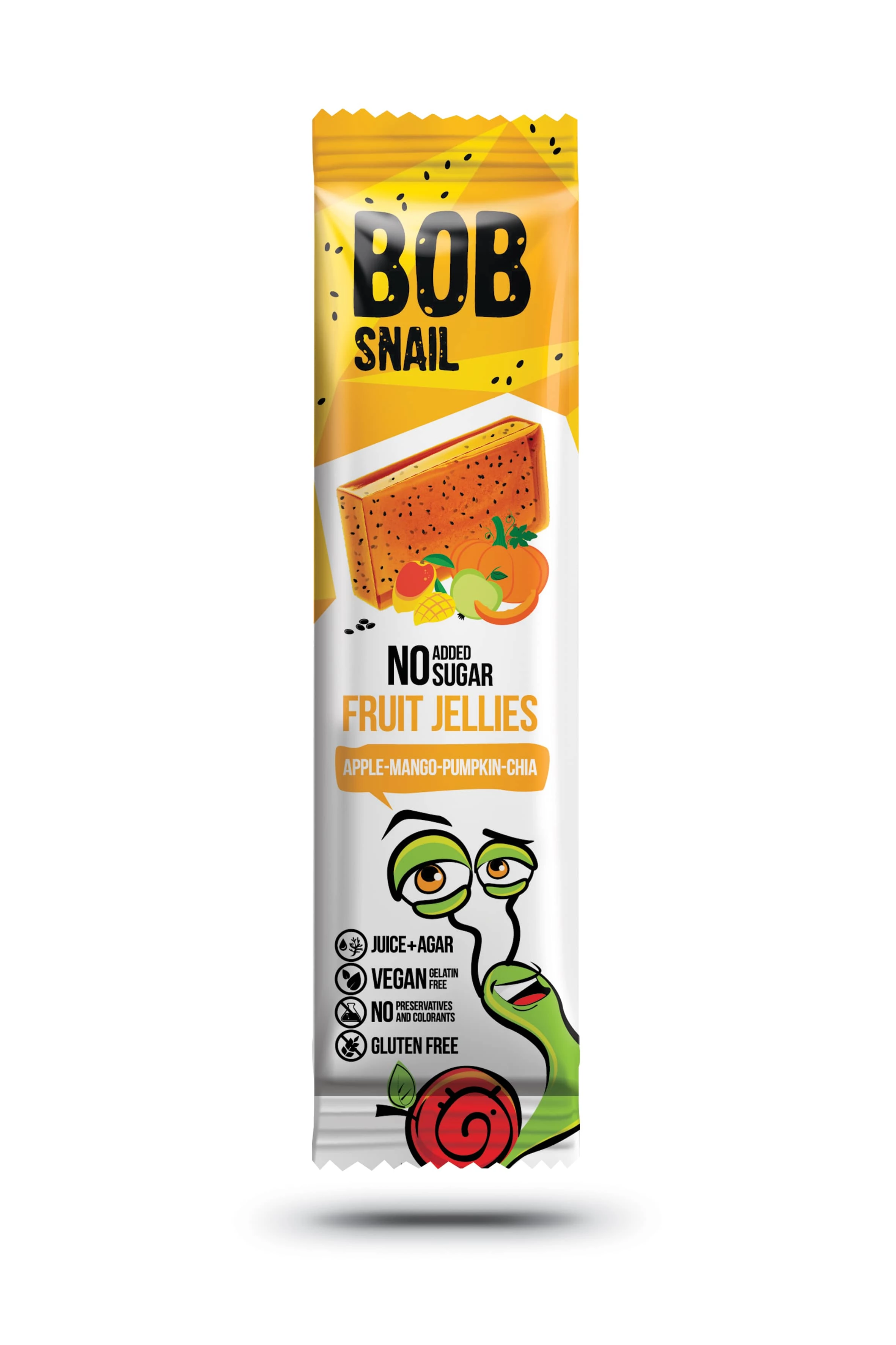 Bob Snail Gyümölcszselé Alma-mangó-sütőtök-chia 38 g