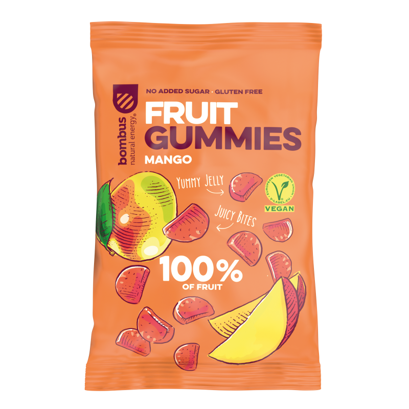 Bombus Fruit Energy Vegán Mangós gumicukor 35 g