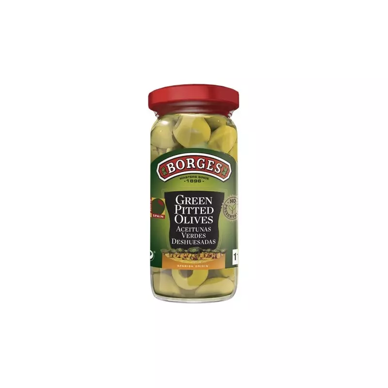 Borges 8 magozott zöld olívabogyó üveges  230 g