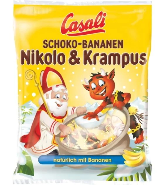Casali Csoki banán mikulás & krampusz 85 g (limitált kiadás)