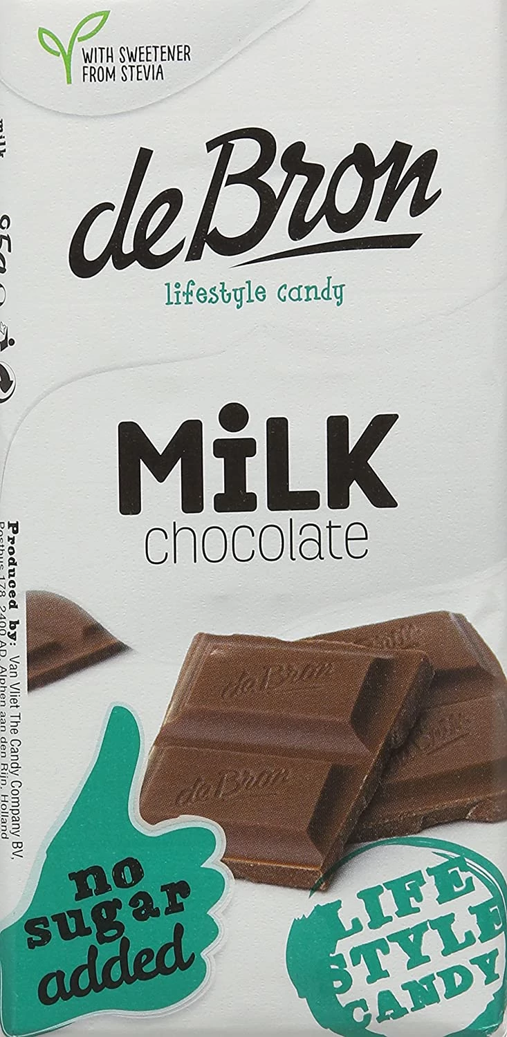 DeBron hozzáadott cukormentes táblás tejcsokoládé 85 g