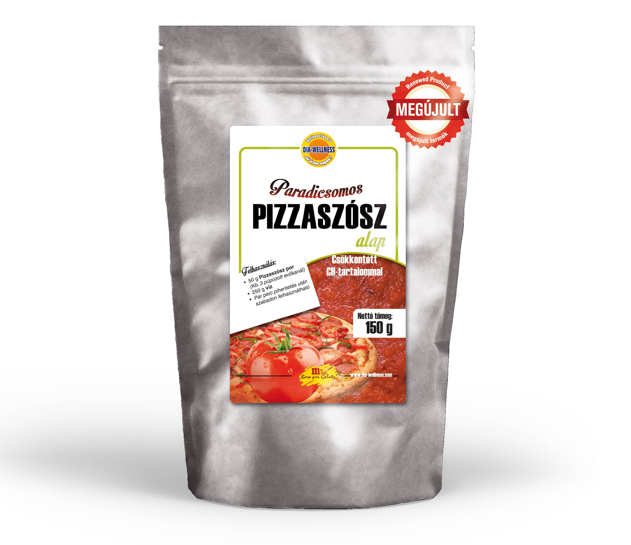  Dia-Wellness Paradicsomos Pizzaszósz alap(maltit mentes) 150 g