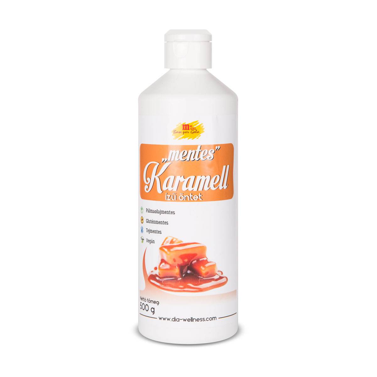 M-gel  “Mentes” Karamell ízű öntet édesítőszerrel 500 g