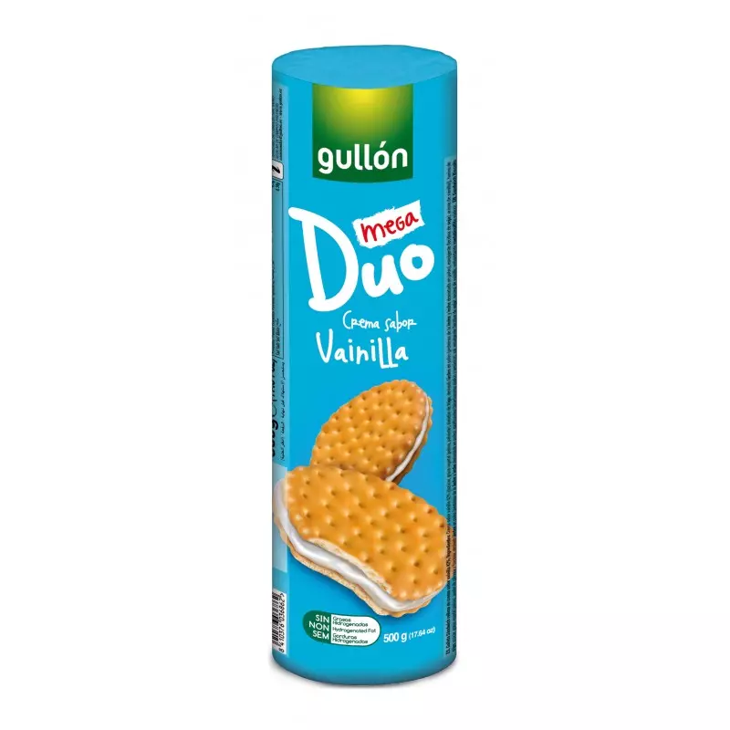 Gullón Mega Duo Vanílás szendvicskeksz 500 g