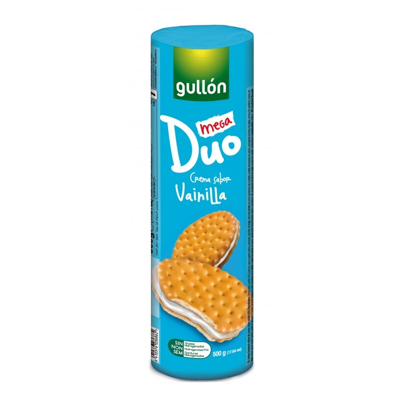 Gullón Mega Duo Vanílás szendvicskeksz 500 g