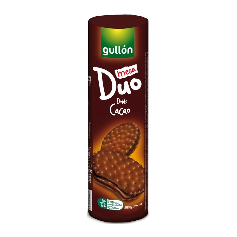 Gullón Mega Duo duplacsokis szendvicskeksz 500 g