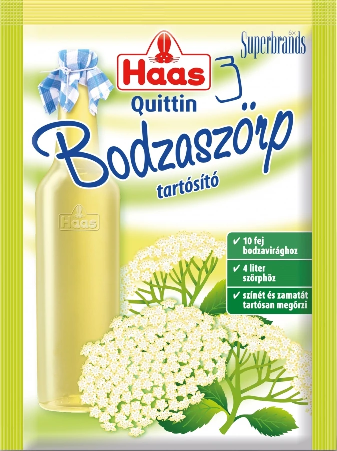 Haas Quittin Bodzaszörp Tartósító 20 g