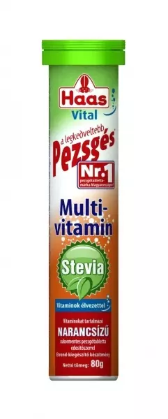 Haas Stevia multivitamin cukormentes pezsgőtabletta 80 g