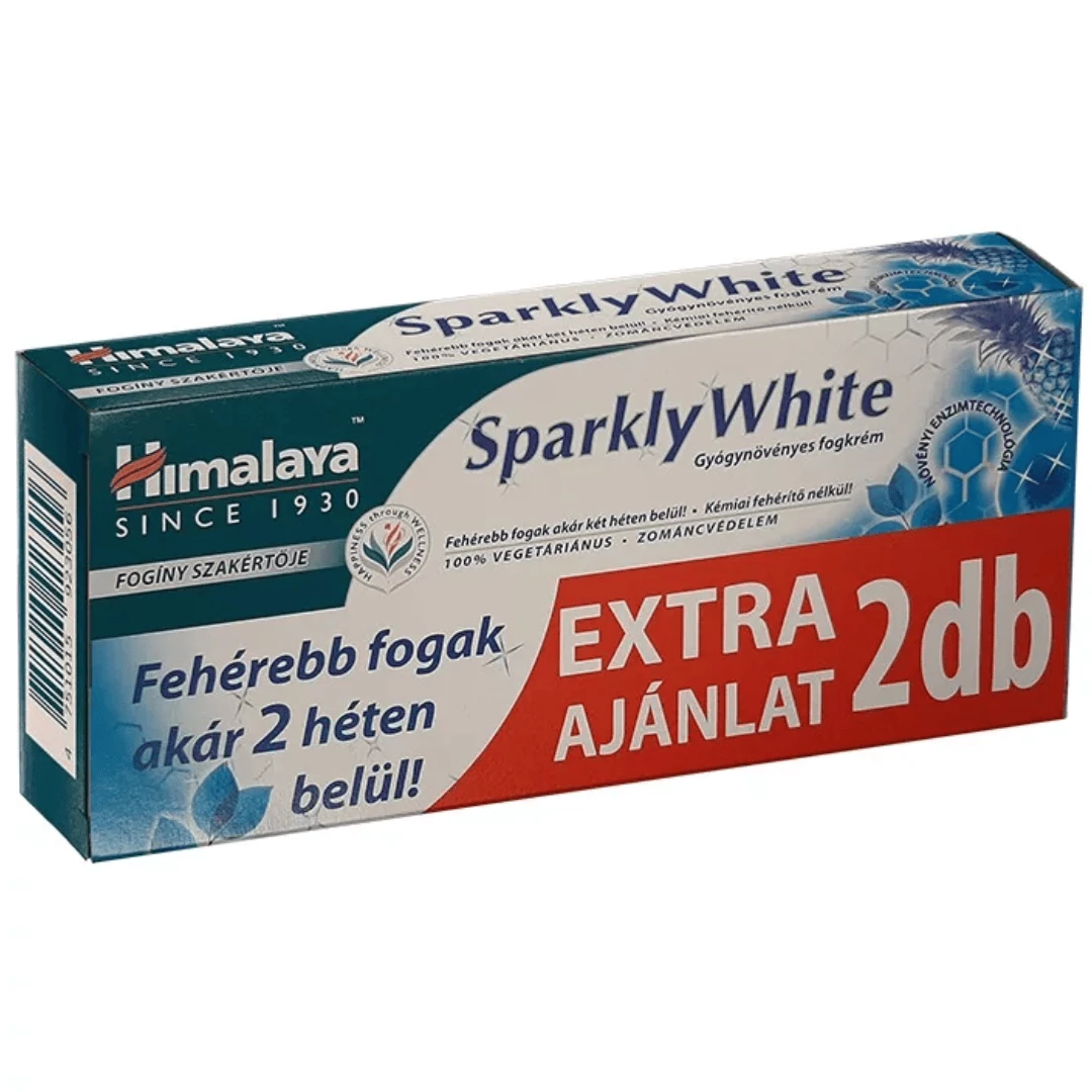 Himalaya Sparkly White fogfehérítő gyógynövényes fogkrém 2x75 ml